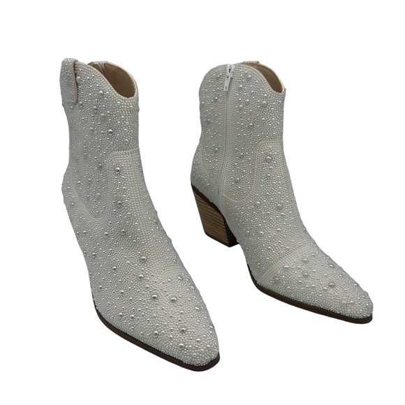 Betsey Johnson Emory Rhinestone Western Boot Size 8 - Picture 6 of 12